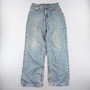 VTG Levis 550 Jeans Men's 28x28 Blue Denim Straight Relaxed Student Orange Tab